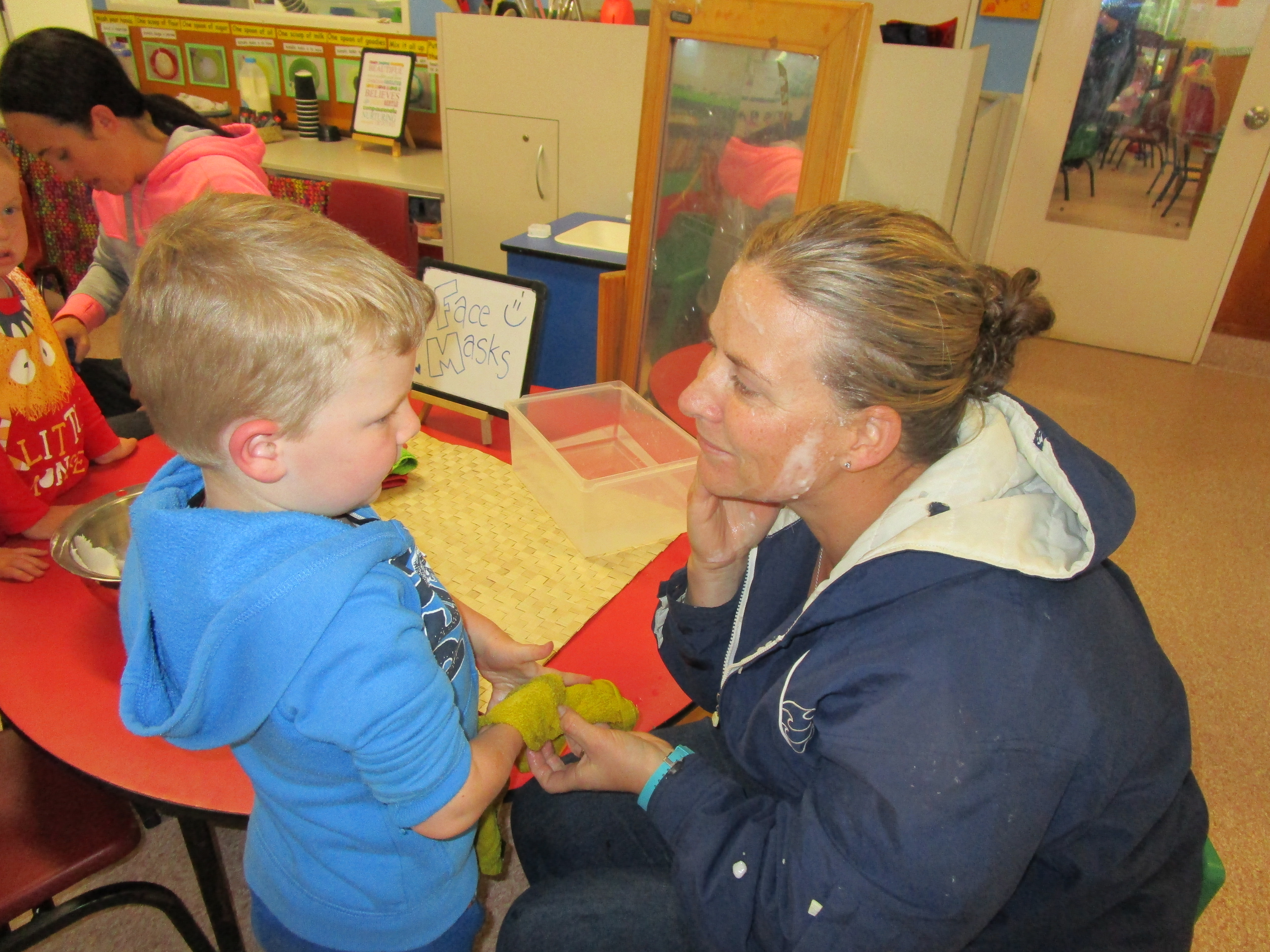 Te Pahu Preschooler pampers his mum on Mother's Day