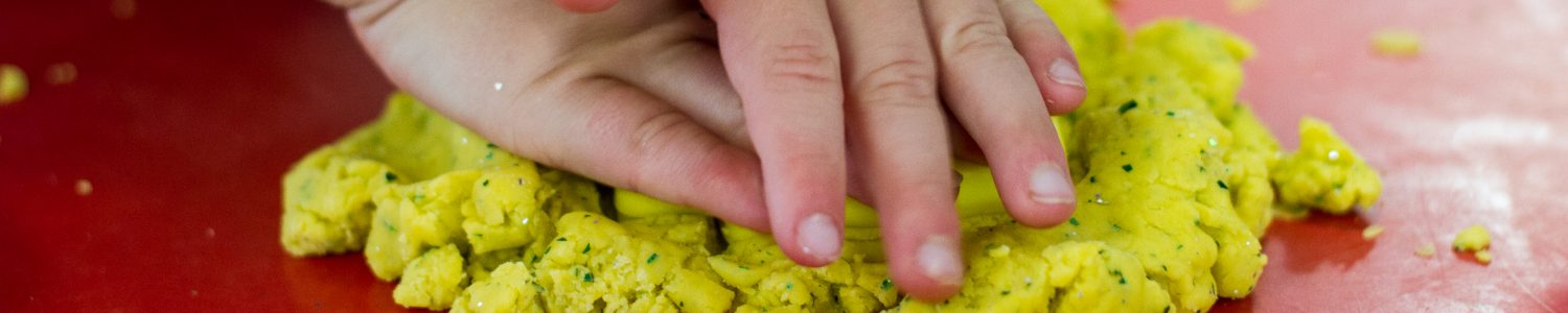 Te Pahu Preschool children kneading play dough