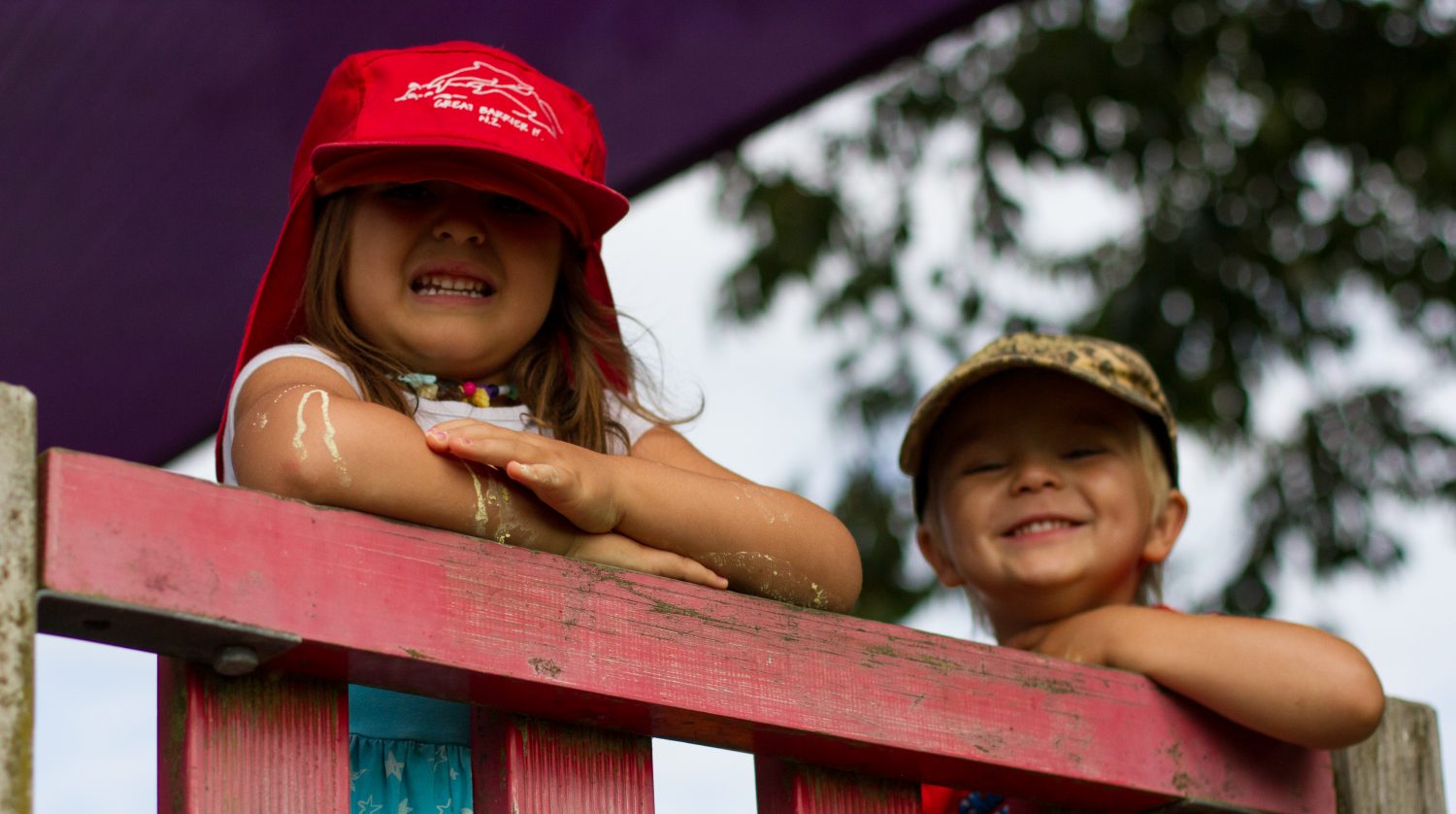 Te Pahu Preschool children making friends